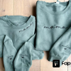 Mama Embroidered Sweatshirt, Custom Mama Shirt With Kids Names, Heart On Sleeve, Pregnancy Reveal Hoodie Gift For New Mom, Mother’s Day Gift