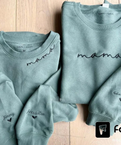 SAGE Dada Mama Sweatshirt, collar embroidery, name…