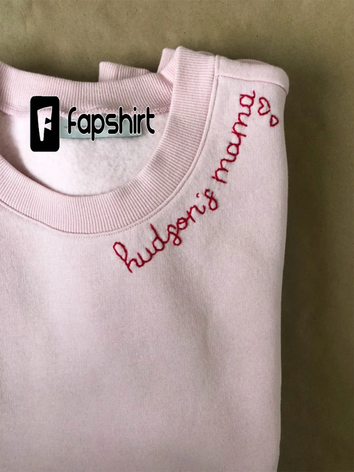 Pink Mama Sweatshirt! Hand Embroidered Custom Sweatshirt Adults