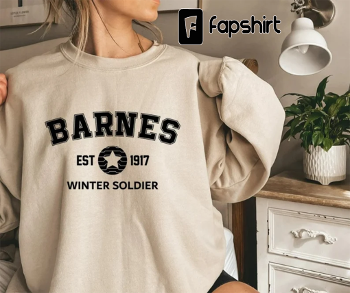 Barnes 1917 Sweatshirt, Bucky Barnes Sweatshirt,Winter soldier Sweater, Avengers Sweatshirt, Sebastian Stan, Marvel Sweatshirt,barnes shirt,