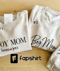 OATMEAL Mama Dada Sweatshirt, collar embroidery, name…