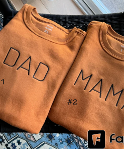 NUTMEG Embroidered Mama Dad Sweatshirt, mama mini…