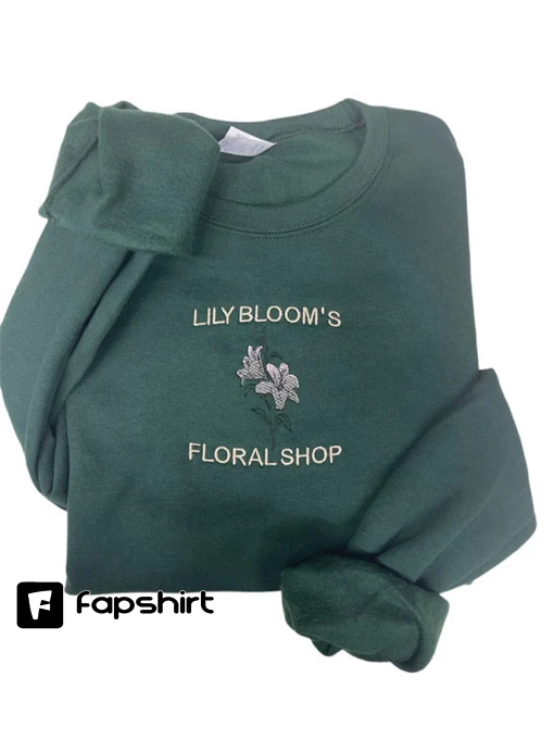 It Ends With Us, Lily Bloom’s Floral Shop embroidered Crewneck Sweatshirt, Flower sweatshirt, COHO, Booktok, Trendy shirt, book gift, trendy