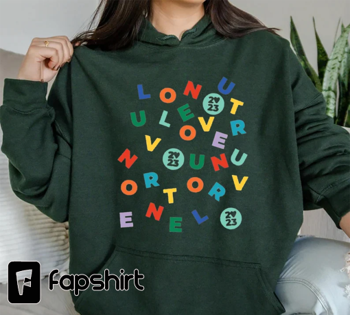 Harry Love On Tour 2023 Sweatshirt – Harry Merch – Music Tour Shirt – HSLOT 2023 Shirt – Love On Tour Alphabet Soup Tee – Gift For Fan