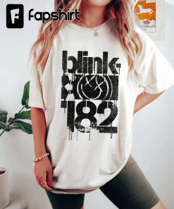 Blin-k Smi-ley Fa-ce 182 T-Shirt Bl-ink Rock…