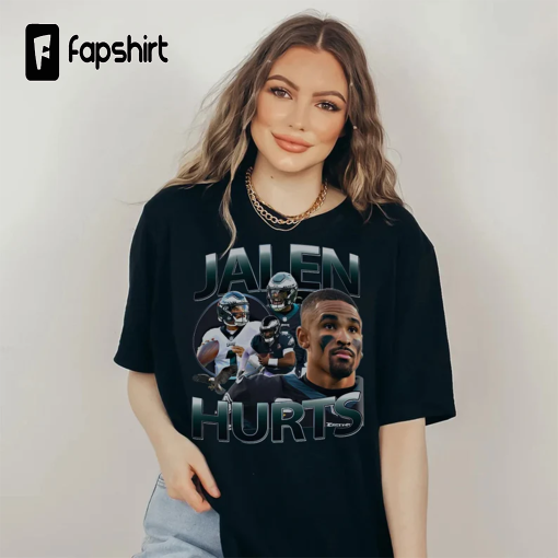 Jalen Hurts Vintage Shirt, Philadelphia Football Team, Jalen Hurts Hoodie Bootleg Shirt, 90s Vintage Graphic Tee Sweatshirt Eagles Fan Gift