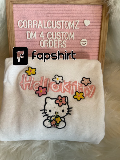 Hello kitty embroidered sweatshirt