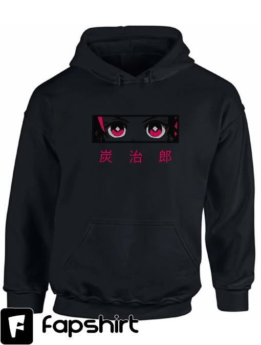 Anime Inspired – Blackout Water Wave Embroidered Hoodie