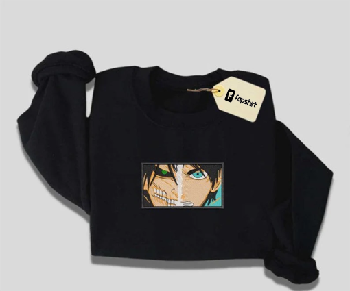 A.O.T Anime Embroidered Sweatshirt, Ere.n Yea.ger Embroidered Sweatshirt, Anime Embroidered Sweatshirt, Anime Sweatshirt