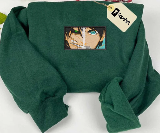 A.O.T Anime Embroidered Sweatshirt, Ere.n Yea.ger Embroidered Sweatshirt, Anime Embroidered Sweatshirt, Anime Sweatshirt