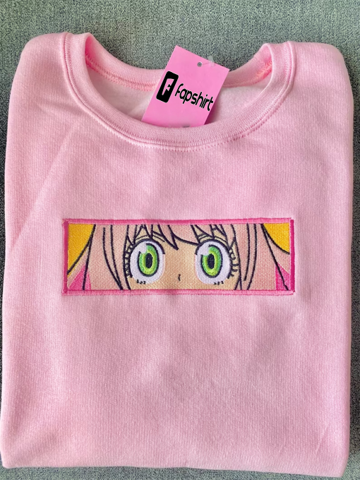 Anya Eyes embroidered Sweatshirt/Hoodie/T-Shirt Custom embroidery Kawaii Anime Cute Otaku Harajuku Japanese Streetstyle