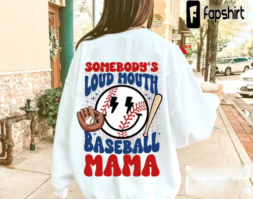 Cute Baseball Mom Shirts, Somebody’s Loud Mouth Baseball Mama Sweatshirt, Funny Baseball Mom Shirts, Baseball Mom, Baseball Mama Shirt Women