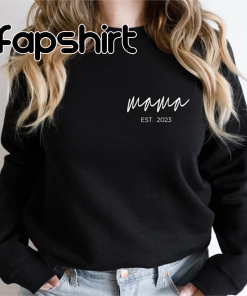 Custom Mama Est Sweatshirt, Personalized Mother’s Day…