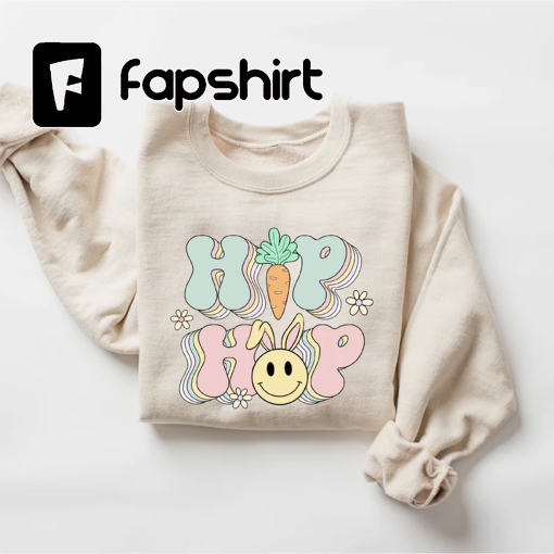 Hip Hop Easter Bunny Sweatshirt, Funny Easter Sweatshirt, Easter Bunny Sweatshirt, Womens Easter Gifts, Cute Easter Sweatshirt