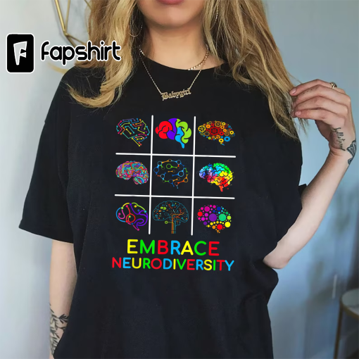 Embrace Neurodiversity Video Game Autism Awareness ASD T-Shirt