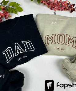 Mom/Dad Embroidered Crewneck Sweatshirt – Mother’s Day…