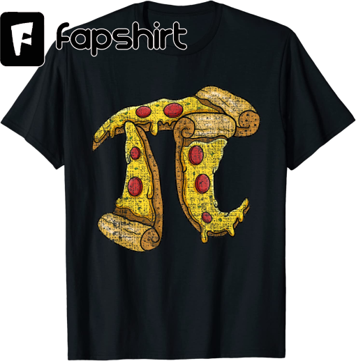 Pi Day Shirt kids Pizza Pi Funny Math Food 3.14 Distressed T-Shirt