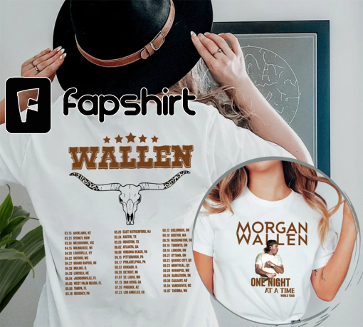 Morgan Wallen’s One Night At A Time World Tour Shirt, Wallen Western Tshirt, Western Tour Tshirt, Country Music Gift, Cowboy Wallen