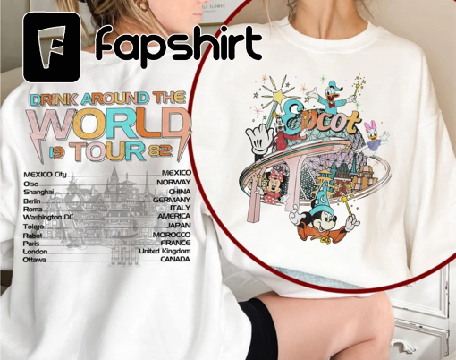 Disney Epcot World Tour Shirt, Retro Disney Epcot Shirt, Mickey And Friends, Epcot Center 1982 Shirt, Drinking Around The World,Disney Shirt