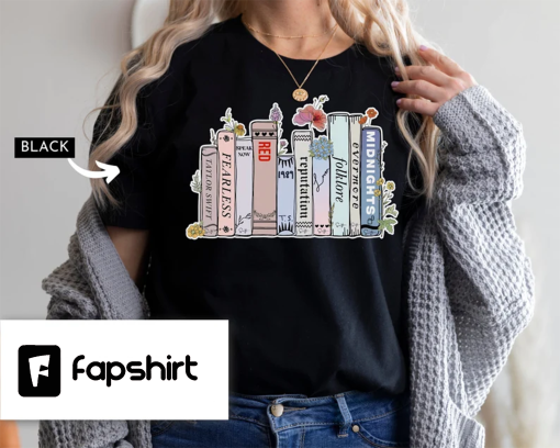 Albums As Books Shirt Christmas Gift, Tour Merch Tshirt for Fans, Teen tee, T shirt gift book lover Gift for her, girlfriend daughter gift