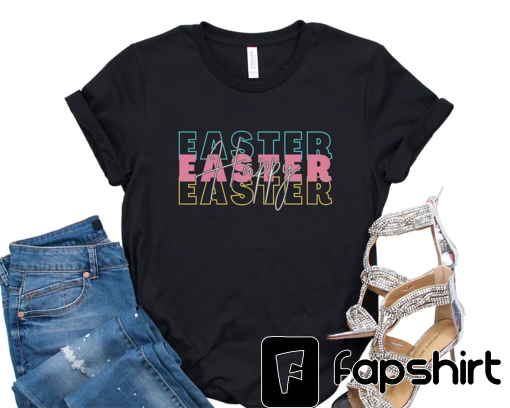 Happy Easter Shirt, Easter Shirt, Cute Easter Tee, Colorful Easter Shirt, Womens Easter Shirt, Easter Bunny Shirt, Easter Family Shirt