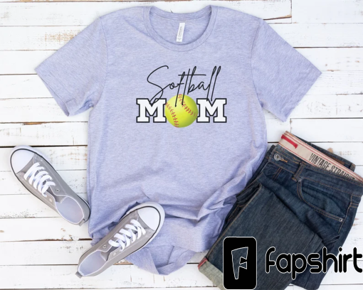 Softball Mom Shirt for Mom, Softball Mom T-shirt for Women, Cute Softball Mom Shirt, Softball Shirt, Sports Mom Shirt, Softball Mom Life