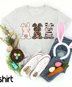 Leopard Bunny Shirt, Easter Shirt, Leopard Easter…