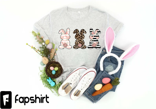 Leopard Bunny Shirt, Easter Shirt, Leopard Easter Bunny Shirt For Woman, Toddler Easter Shirt, Easter Matching Shirt,Cute Easter Bunny Shirt