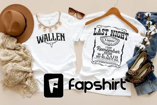 Wallen Shirt | Western Cowboy Shirt | Wasted On You Shirt | Cowgirl Shirt | Wallen Western tshirt | Country Music tshirt | Double Sided tee