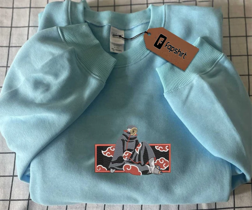 Anime Custom Embroidered Sweatshirt, Obi.to Na.ruto Embroidered Sweatshirt, Anime Embroidered Hoodies, Custom Embroidered Sweater