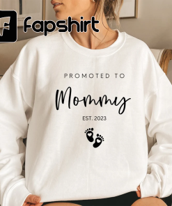 Promoted To Mommy, Pregnancy Announcement Shirt, Baby…