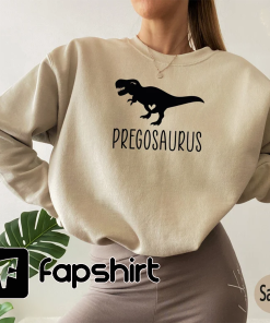 Pregnancy Announcement Sweatshirt,Pregnancy Reveal Dinosaur Hoodie,Pregosaurus Tshirt,Reveal…