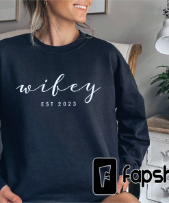 Wifey Est 2023 Sweatshirt, Christmas Gift, Custom…