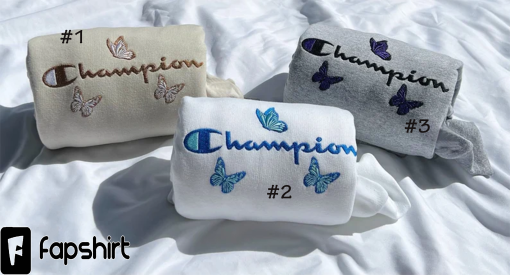 Cham-pion Butterfly Embroidery Crewneck Sweatshirt