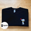 Snoopy Heart Embroidered Sweatshirt