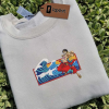 Anime Embroidered Sweatshirt, Da,bi Embroidered Sweatshirt, MHA Embroidered Sweatshirt, Anime Sweatshirt, Best Anime Embroidered Crewneck