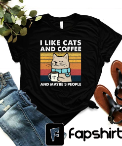 I Like Cats And Coffee Shirt, Coffee…