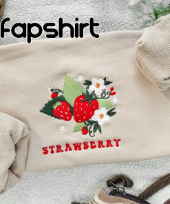 Berry Cute strawberry Embroidered Crewneck,Trendy sweatshirt,Vintage sweatshirt,Unisex…