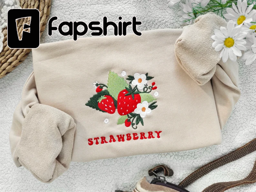 Berry Cute strawberry Embroidered Crewneck,Trendy sweatshirt,Vintage sweatshirt,Unisex sweatshirt,Anniversary gift,Gift for her