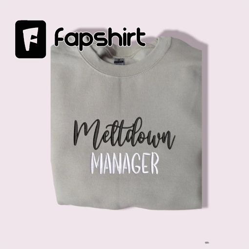 Meltdown Manager | Embroidered Crewneck Sweatshirt