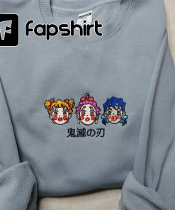 Anime Embroidered Sweatshirt, Embroidered Anime Shirt, Anime…