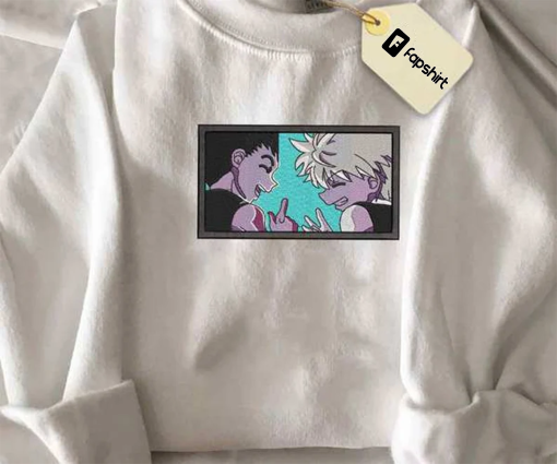 Hunter.X Manga Anime Embroidered Sweatshirt, Anime Embroidered Sweatshirt, Anime Sweatshirt, Anime Design For Shirt, Anime Gift