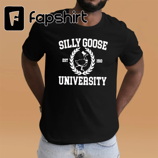 Silly Goose University Crewneck Sweatshirt, Unisex Silly Goose University Shirt, Funny Men’s Sweatshirt, Funny Gift for Guys, Funny Goose