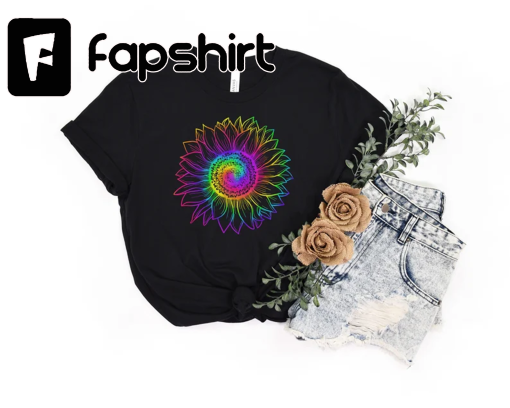 Colorful Daisy Shirt, Rainbow Daisy Shirt, Wildflower Shirt, Flower Shirt, Spring Break Shirt, Woman Daisy Shirt, Colorful Floral Shirt