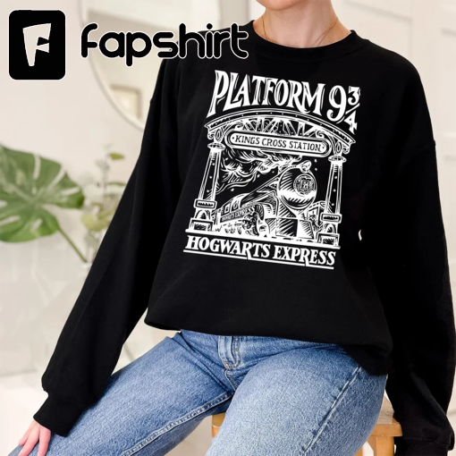 Platform 9 3/4, King Cross Station, Hogwarts Express Sweatshirt, Wizard Sweater, Witchcraft Tee