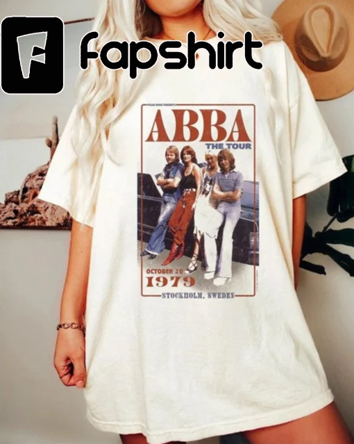 1979 Vintage Abba Tee, Abba T-Shirt, Abba The Tour T-Shirt, Abba Band Shirt, Music Sweatshirt UK, Music Hoodie, Gift For Fan