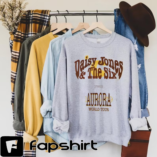 Retro Daisy Jones & The Six Sweatshirt, Aurora World Tour Shirt, Hoodie, Long Sleeve Gift for Her