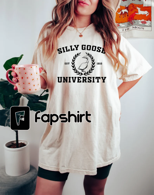 Comfort Colors Silly Goose University Shirt, Funny Meme Tee, Funny Gift For Her, Trendy University Shirt, Cute Unisex Shirt, Silly Joke Tee