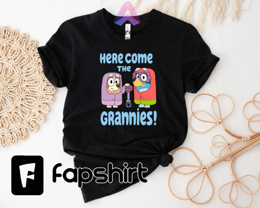 Her Come The Grannies T-shirt, Janet And Rita Shirt, Bluey Family Shirt, Grannies T-shirt, Cartoon Shirt, Bluey Grannies Shirt, Bluey Shirts