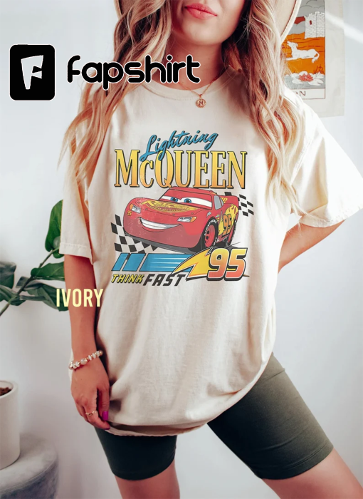 Comfort Colors Retro Lightning Mcqueen Shirt, Disney Cars Shirt, Disney Shirt, Disney Pixar Shirt, Cars Birthday Shirt, Cars Land Shirt